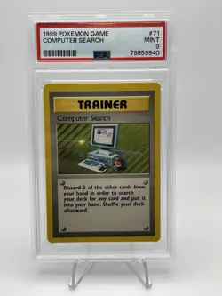 Pokemon Trainer Computer Search PSA 9 Mint 71/102 - Graded 2023 - Image 1