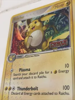 Pokemon TCG Raichu Card 12/108 EX Power Keepers Reverse Holo Stamped Holo Rare - Image 2