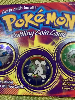 1999 Hasbro Pokemon Battling # 86 Seel Gold Coin Game Nintendo RARE - Image 1