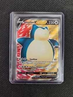Snorlax V (Full Art) 197/202 Pokemon Sword & Shield Vivid Voltage NM - Image 1