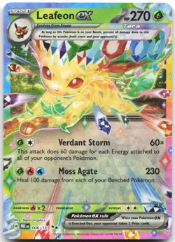Leafeon ex 006/131 Double Rare Prismatic Evolutions Pokemon Near Mint - Image 1