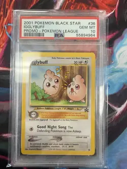 Pokemon Black Star Promo League 2001 Igglybuff #36 PSA 10 Gem Mint - Image 1