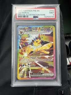 2025 POKEMON PRE EN-PRISMATIC EVOLUTIONS #153 JOLTEON EX PSA 9 - Image 1