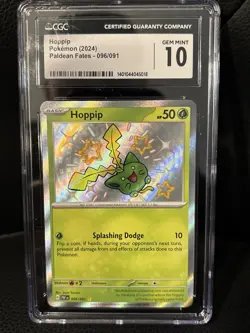 2024 Pokemon Hoppip 096/091 Sv: Paldean Fates Holo CGC 10 Gem Mint - Image 1