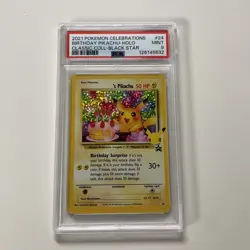2021 Pokemon Celebrations: Classic Collection Birthday Pikachu 24/53 PSA 9 Mint - Image 2