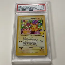 2021 Pokemon Celebrations: Classic Collection Birthday Pikachu 24/53 PSA 9 Mint - Image 3