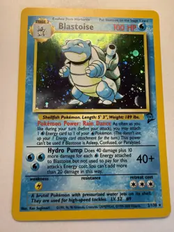 1999 Blastoise Holo Foil Rare Pokemon TCG Card Base Set 2, WOTC, 2/130 - Image 1