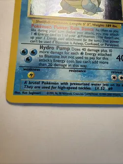 1999 Blastoise Holo Foil Rare Pokemon TCG Card Base Set 2, WOTC, 2/130 - Image 4