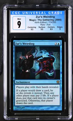 ZUR'S WEIRDING 9th Edition Foil Rare CGC 9 Mint MTG [Nostalgium] - Image 1
