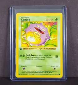 Pokemon Card - Koffing 1st Edition Base Set Shadowless 51/102 LP - Fast Ship - Image 1