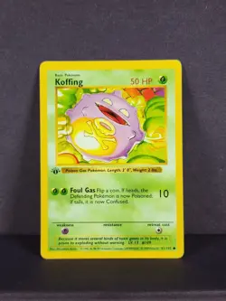 Pokemon Card - Koffing 1st Edition Base Set Shadowless 51/102 LP - Fast Ship - Image 2