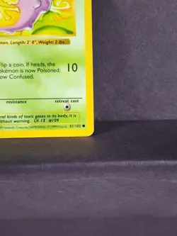 Pokemon Card - Koffing 1st Edition Base Set Shadowless 51/102 LP - Fast Ship - Image 4