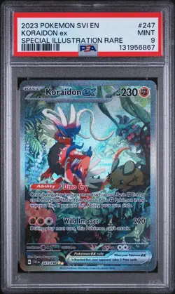 2023 POKEMON SVI EN-SCARLET & VIOLET SPECIAL ILLUSTRATION RARE KORAIDON EX PSA 9 - Image 1