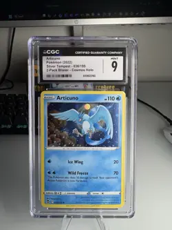 Pokemon Articuno CGC 9 Mint 2022 Silver Tempest 036/195 Cosmos Holo 2-Pack - Image 1