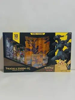 Pokemon Pikachu And Zekrom Gx Tag Team Premium Collection Box SEALED New - Image 1