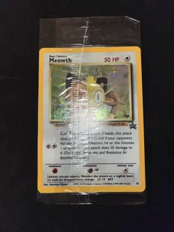 Pokemon TCG Meowth Holo Wotc Black Star Promo #10 Gameboy Factory Sealed - Image 2