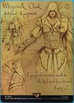 Whispersilk Cloak (Secret Lair Promo) FOIL NM MTG MAGIC CARD (513735) ABUGames - Image 1