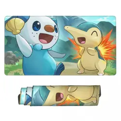 Cyndaquil Oshawott Board Game Pokemon Playmat Games Mousepad Play Mat of TCG - Image 1