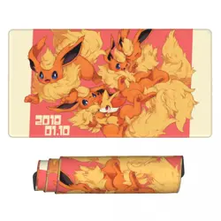 Fennekin Flareon Board Game Pokemon Playmat Games Mousepad Play Mat of TCG - Image 1