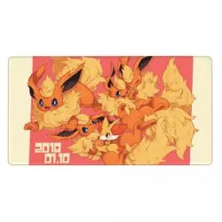 Fennekin Flareon Board Game Pokemon Playmat Games Mousepad Play Mat of TCG - Image 2