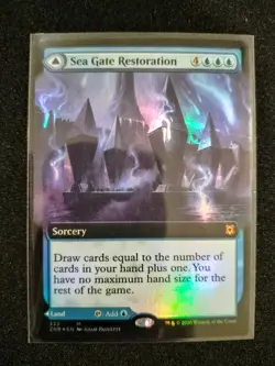 MTG Sea Gate Restoration Sea Gate, Reborn 0333 Extended Art Foil Zendikar Rising - Image 1