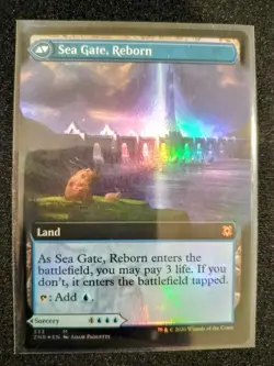 MTG Sea Gate Restoration Sea Gate, Reborn 0333 Extended Art Foil Zendikar Rising - Image 2