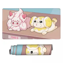Board Game Pokemon Alcremie Fidough Playmat Game Mousepad Play Mat of TCG Cute - Image 1