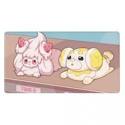 Board Game Pokemon Alcremie Fidough Playmat Game Mousepad Play Mat of TCG Cute - Image 3