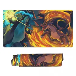 Mega Charizard- Board Game Pokemon Playmat Game Mousepad Play Mat of TCG 60*35cm - Image 1
