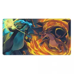 Mega Charizard- Board Game Pokemon Playmat Game Mousepad Play Mat of TCG 60*35cm - Image 3