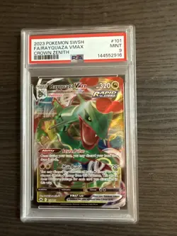 Rayquaza VMAX 101/159 Full Art 2023 Pokemon SWSH Crown Zenith PSA 9 Mint - Image 1