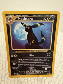 Nachtara Umbreon 13/75 GERMAN Neo Discovery Pokemon Card Holo NEAR MINT - Image 1