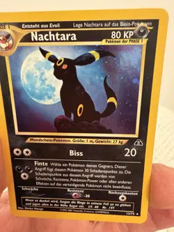 Nachtara Umbreon 13/75 GERMAN Neo Discovery Pokemon Card Holo NEAR MINT - Image 2