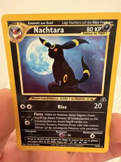 Nachtara Umbreon 13/75 GERMAN Neo Discovery Pokemon Card Holo NEAR MINT - Image 3