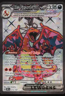 Charizard ex - 215/197 - Hyper Rare - Obsidian Flames - Pokemon Card - (3) - Image 1