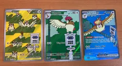 Pidgeot 225 ex Special Illustration Rare Pidgey 207 Pidgeotto 208 TCG Card Set - Image 1