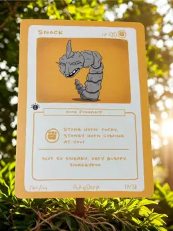 Pokederp 2 1st Edition Snock - Onix 17/38 Custom Derpy Card - Image 1