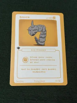 Pokederp 2 1st Edition Snock - Onix 17/38 Custom Derpy Card - Image 2