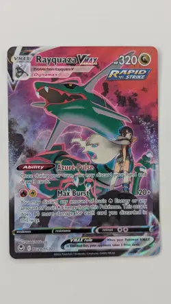 Pokemon TCG Rayquaza VMAX Holo Card Silver Tempest TG20/TG30 - Image 1