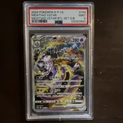 Mewtwo VSTAR #144 2024 Pokemon S-P CS Holo PSA 9 Mint Psychic Card - Image 1