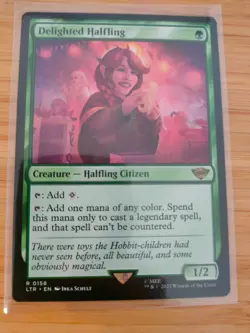 MTG Delighted Halfling 0158 Lord of the Rings M/NM Free UK P&P - Image 1