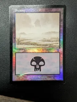 2x Foil Swamp MTG Invasion & Urzas Mask 1999 & 2000 - Image 1