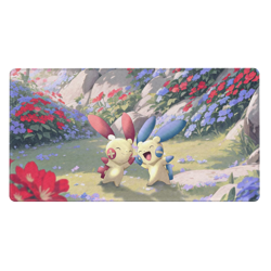 Minun Plusle Board Game Pokemon Playmat Games Mousepad Play Mat of TCG 226159 - Image 2
