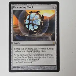 MTG Unwinding Clock - New Phyrexia - Rare Artifact 164/175 - NM/LP - Authentic - Image 1