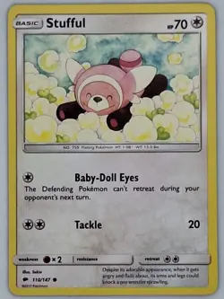 Stufful 110/147 Pokemon - Sun & Moon Burning Shadows MP - Image 1