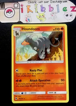 HOUNDOOM 46/214 NM Non-Holo Foil Rare Pokemon Card. Free Tracked Shopping! - Image 1