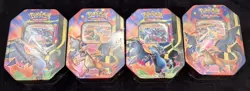 Pokemon TCG Mega Charizard X & Y Tin Lot of 4 - Sealed - Image 1