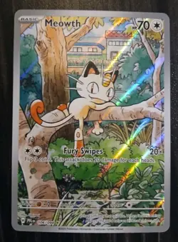 POKEMON TCG Meowth 106/094 ILLUSTRATION RARE Phantasmal Flames ENGLISH **MINT** - Image 1