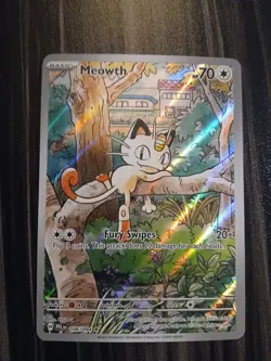 POKEMON TCG Meowth 106/094 ILLUSTRATION RARE Phantasmal Flames ENGLISH **MINT** - Image 3