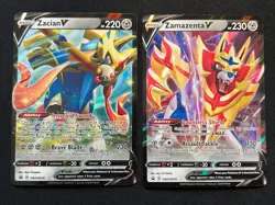 2020 Pokemon TCG SWSH Zacian V 018 SWSH Zamazenta 019 Black Star Promos - Image 1